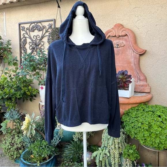 Free People Movement Navy Blue Hoodie Size S - Picture 2 of 15